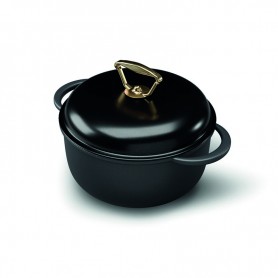20 cm Die-cast Aluminum/24K Gold Pot